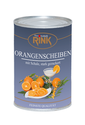 Orangenscheiben mit Schale