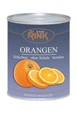 Orangenscheiben ohne Schale